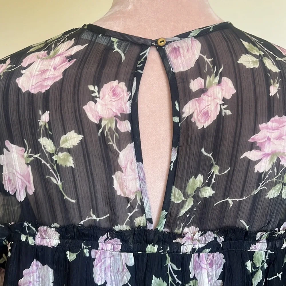 Ulla Johnson Silk Dahlia Rose Floral Print Dress Sz 0 but roomy. Pls see photos. - Picture 7 of 11